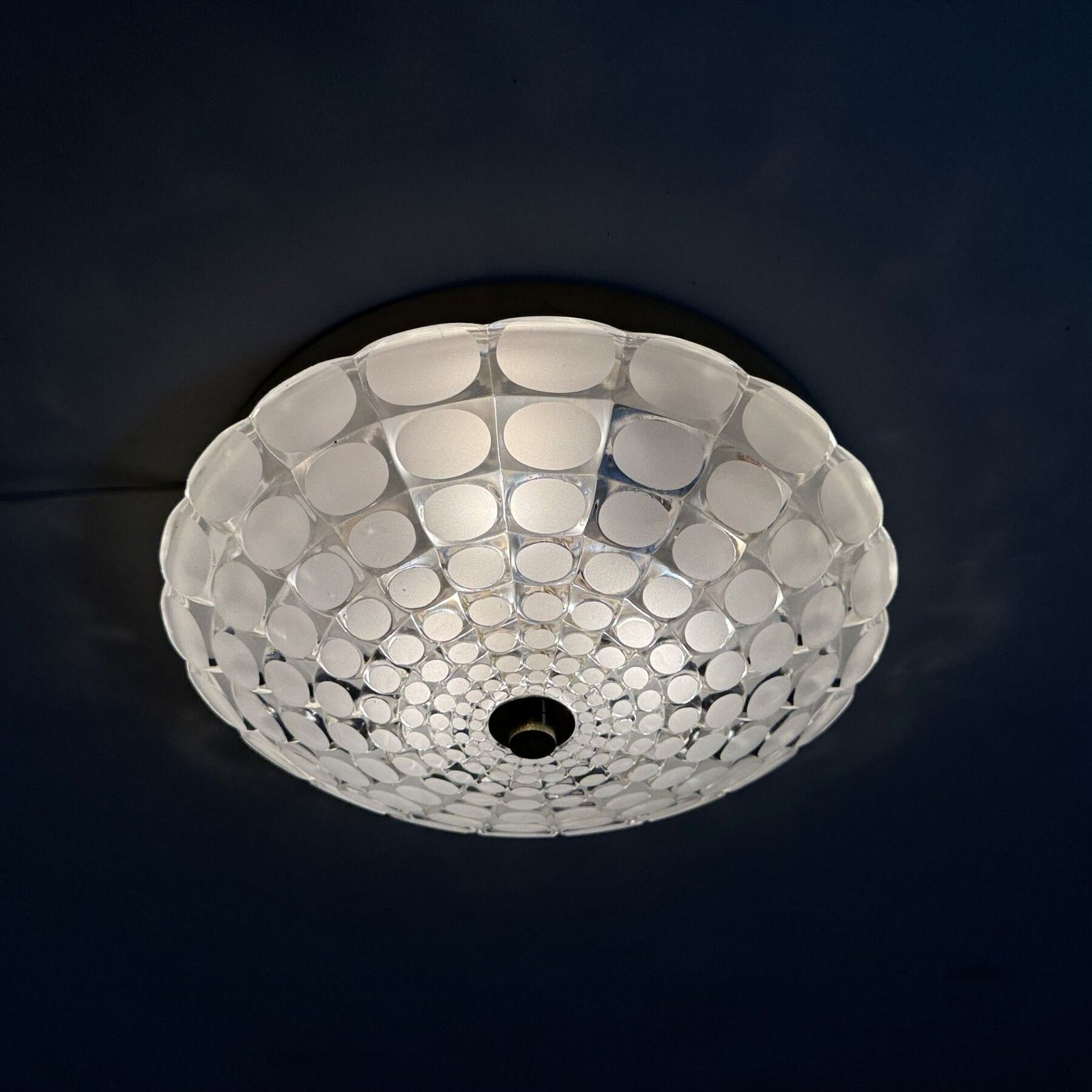 photo buy Mid Century Design Peil & Puzzler Glazen Plafondlamp, Jaren 1970
