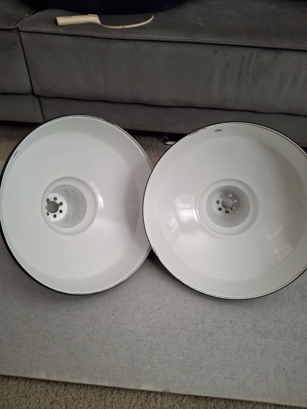 3 X Industrial 'Factorylux' Lightshades   Black