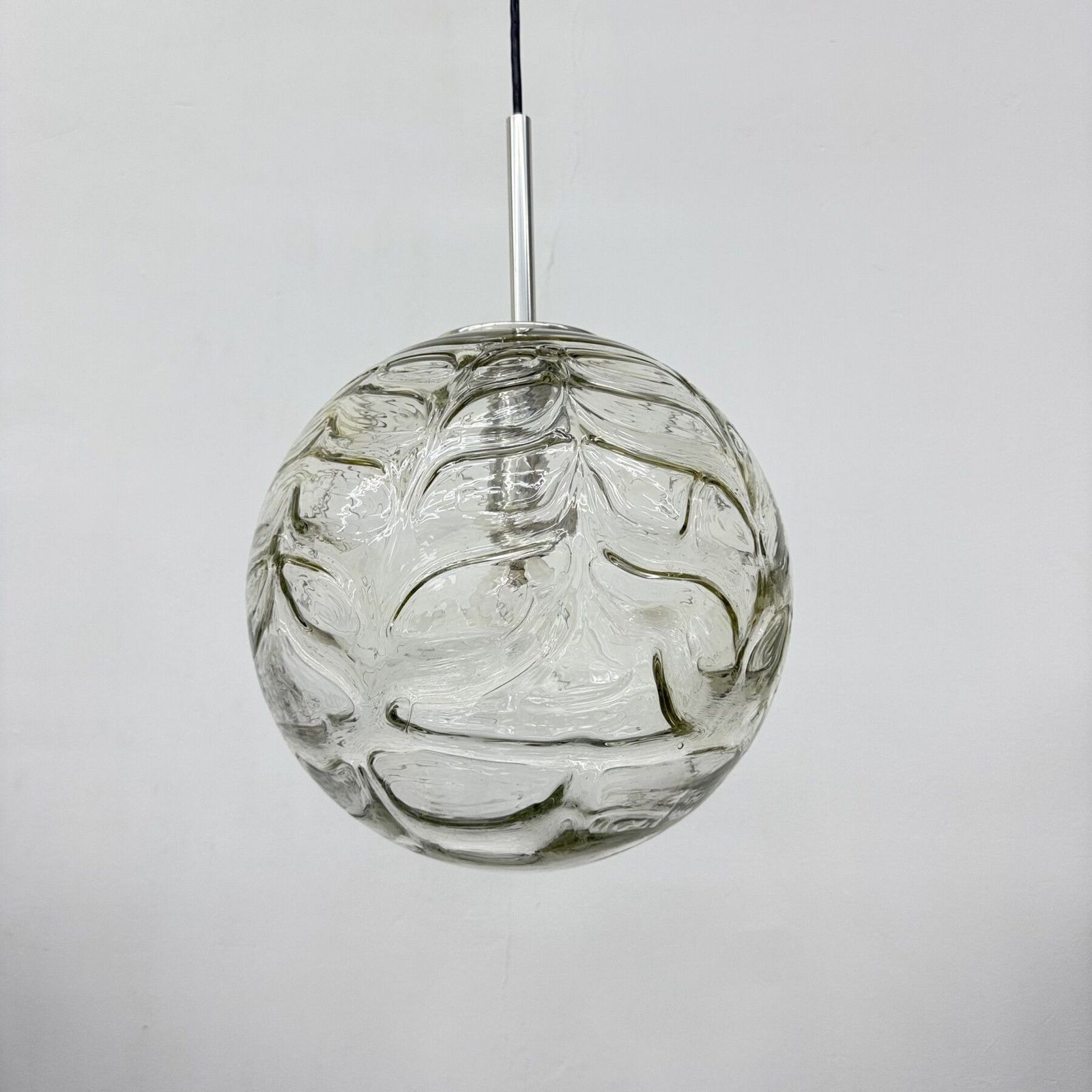 Doria Leuchten Glazen Hanglamp, Jaren 1970 photo for sale