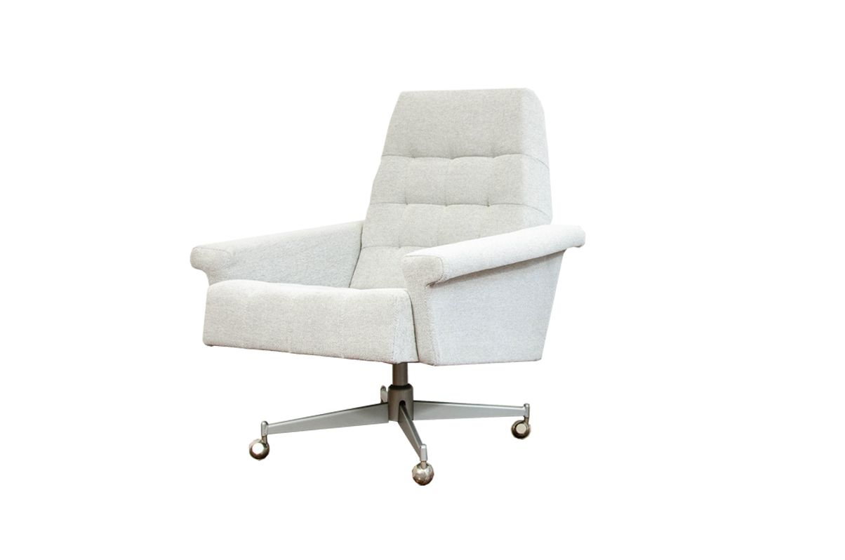 Office Chair From Up Závody On Metal Wheels, Czechoslovakia, 1970