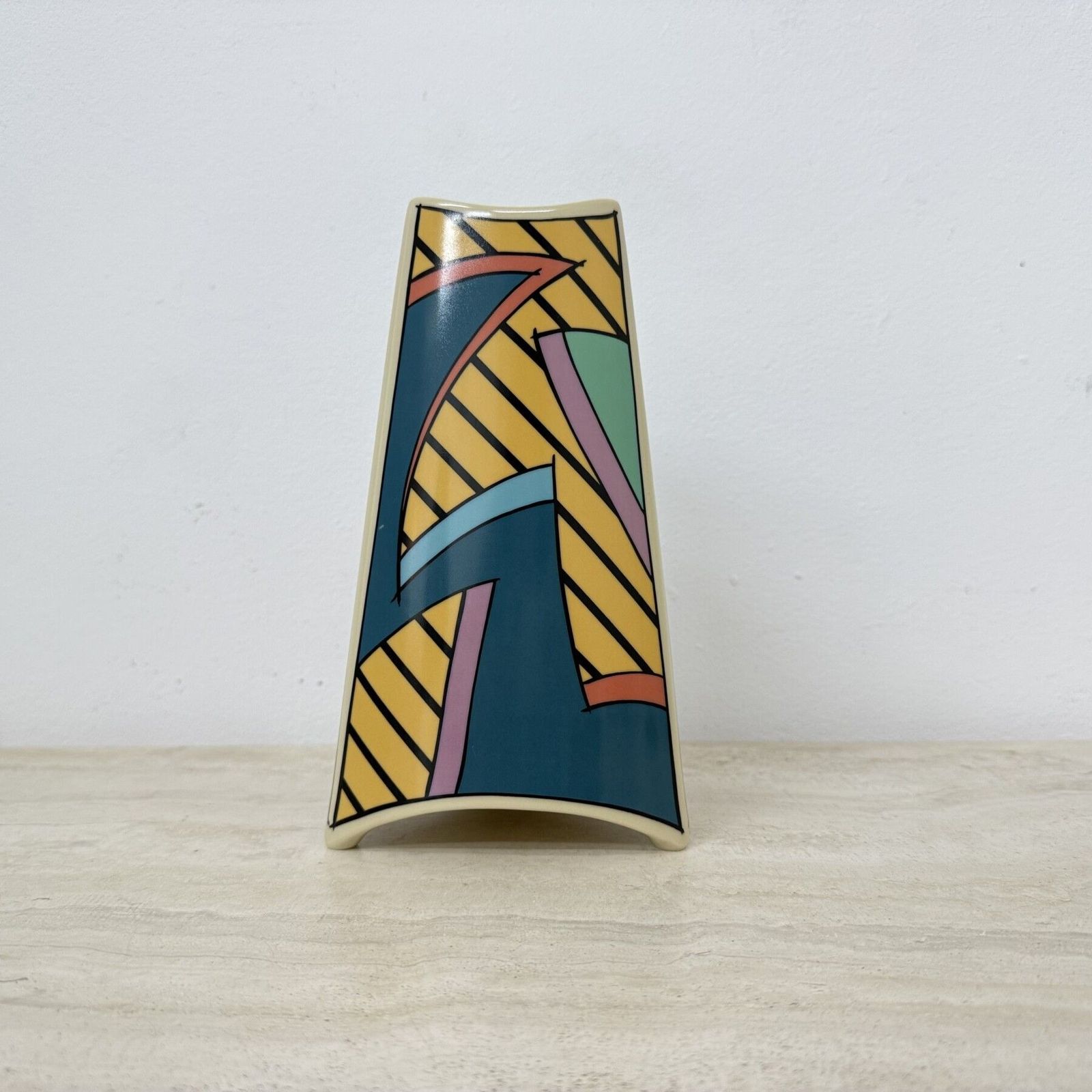 Rosenthal Studio Linie Flash One Vase Ceramic , 1980s Memphis photo Home Decor