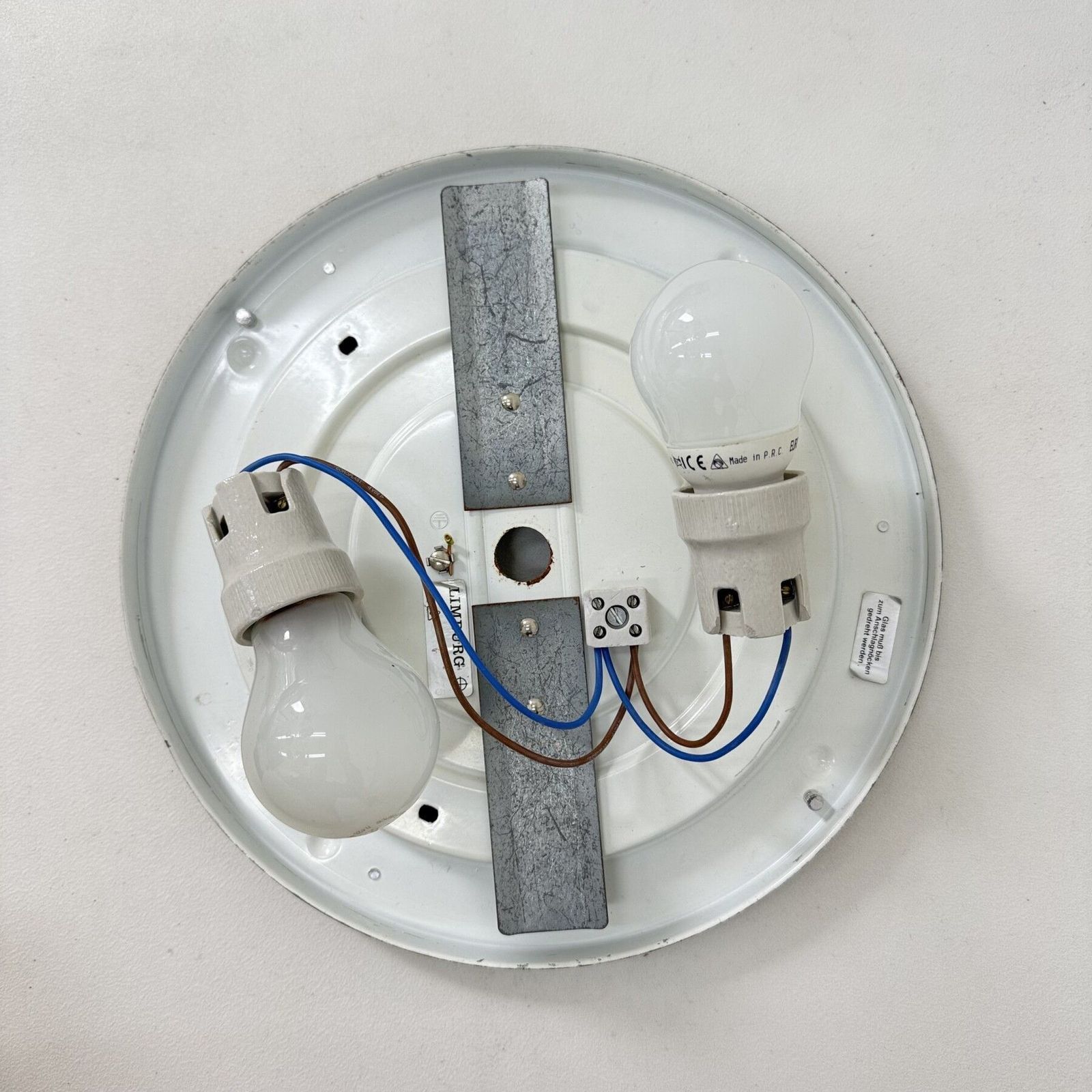 Limburg Glashütte Plafondlamp, Jaren 1970 photo Verlichting