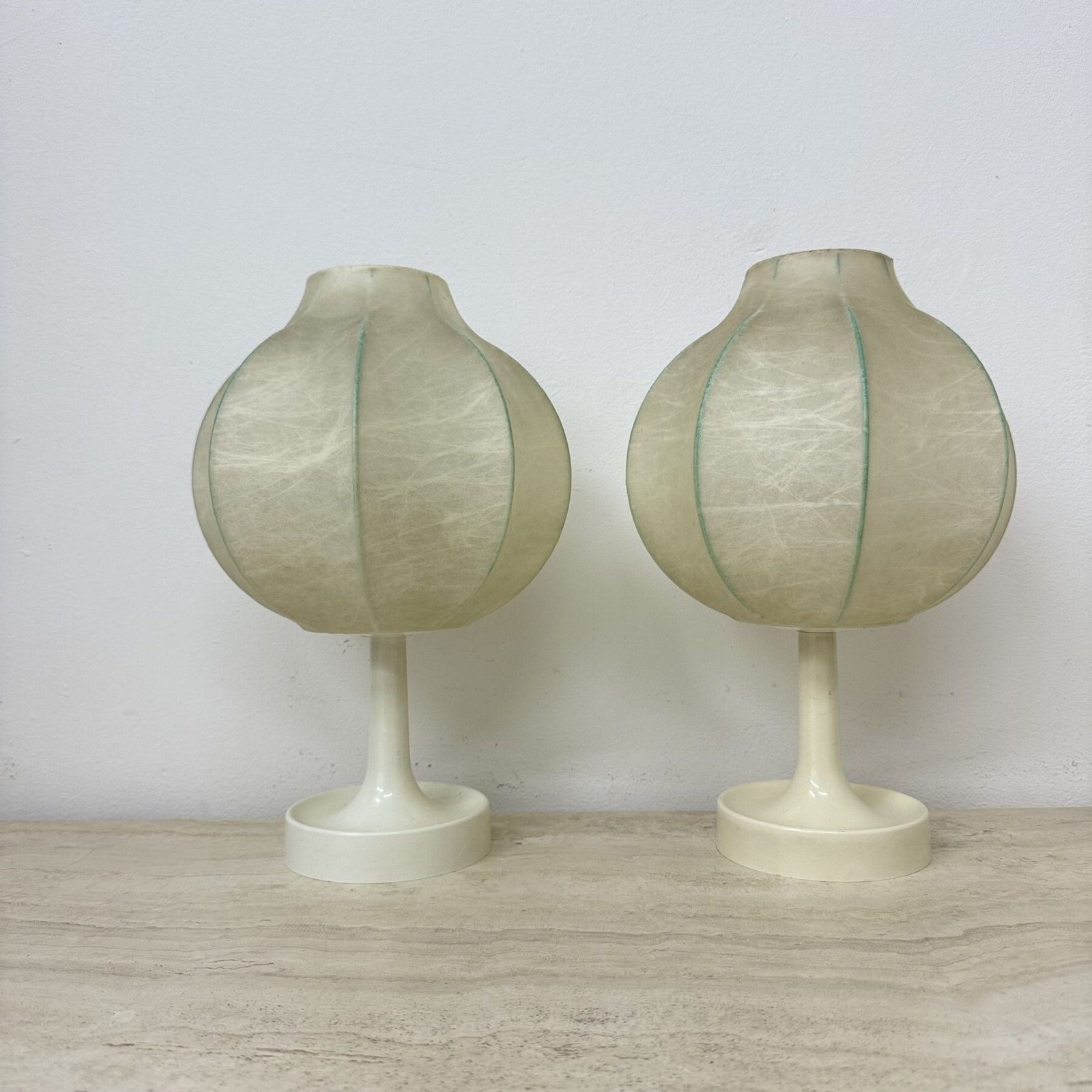 Pair Of Cocoon Table Lamp By Alfred Wauer For Goldkant, 1960’s photo for sale