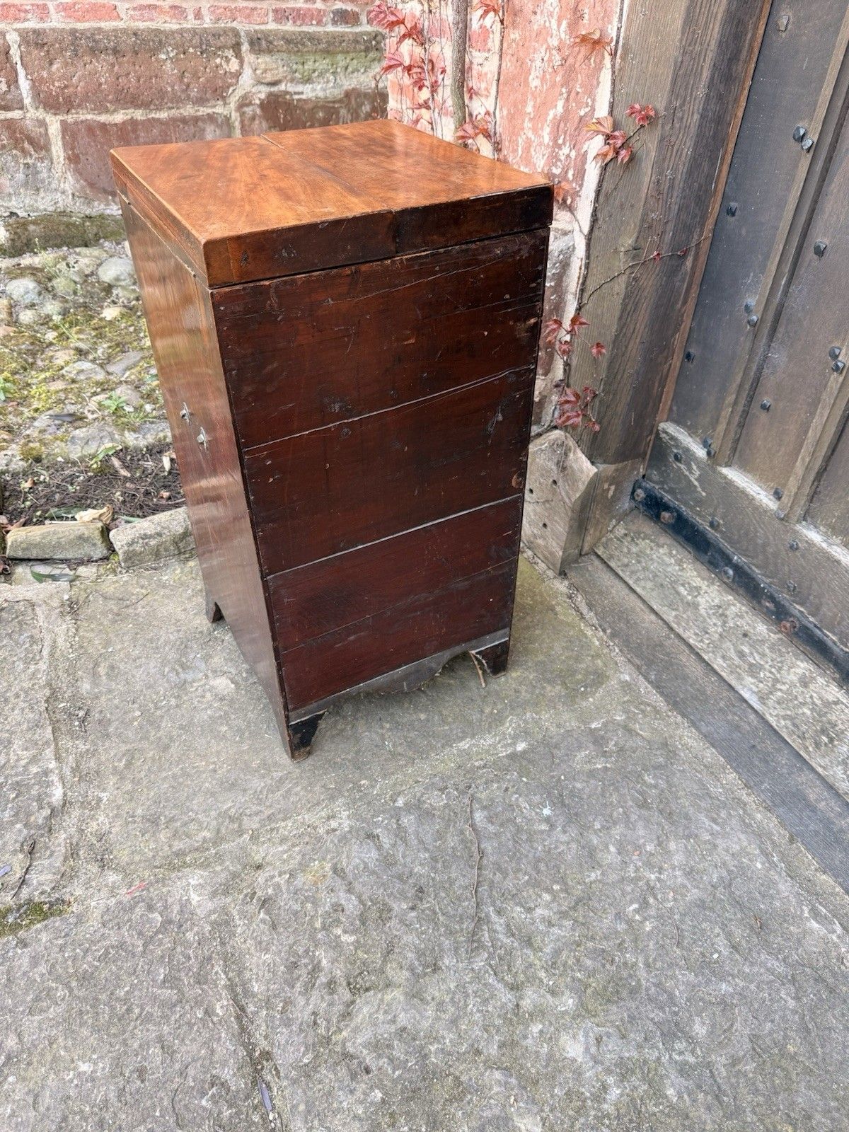 Unique Handsome Antique Mahogany Georgian Commode Wash Night Stand C 1820 photo vintage