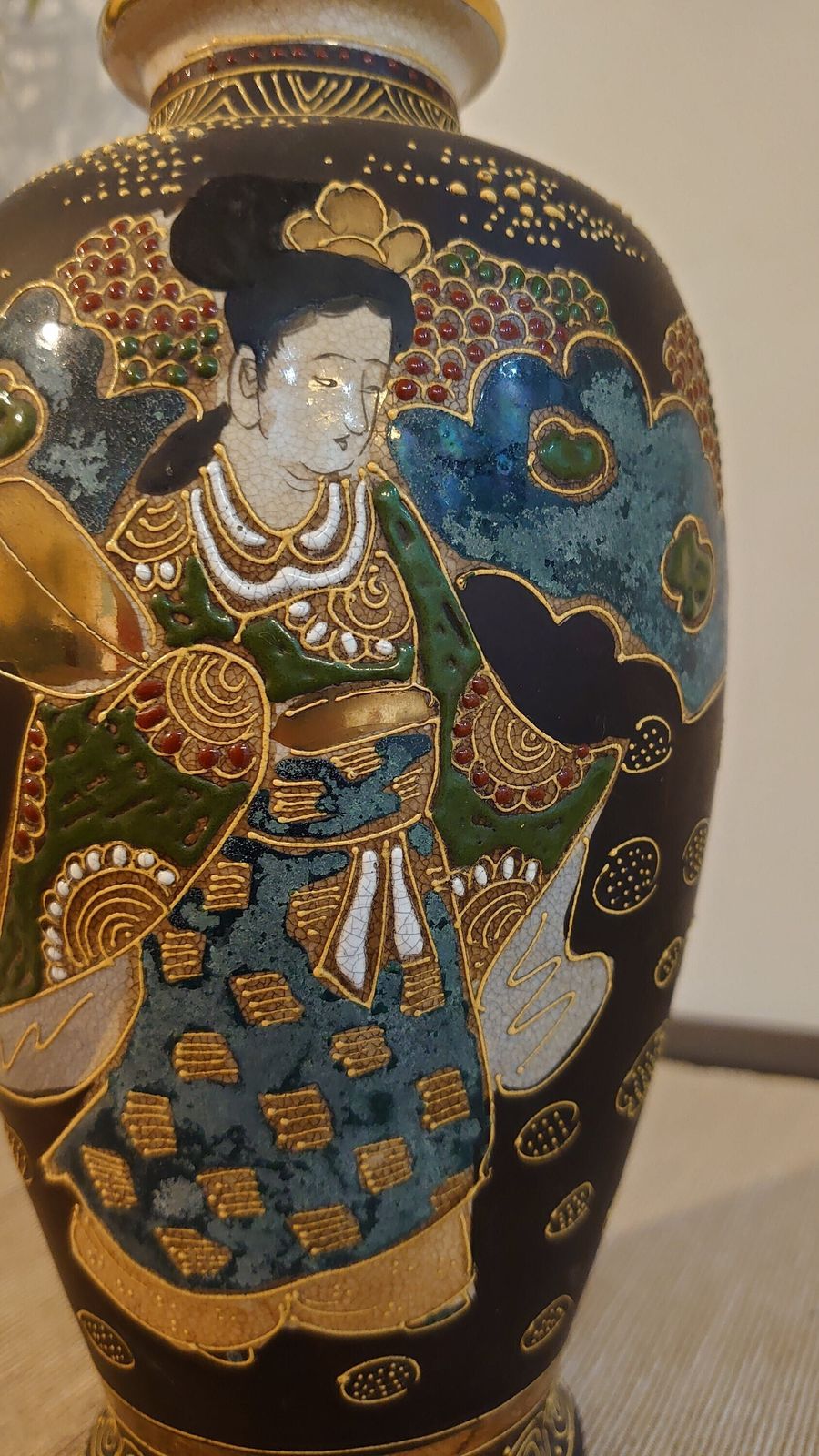 Japanese Satsuma Vase   Probably 1910s Or Early 1920s   Excellent Condition! photo for sale