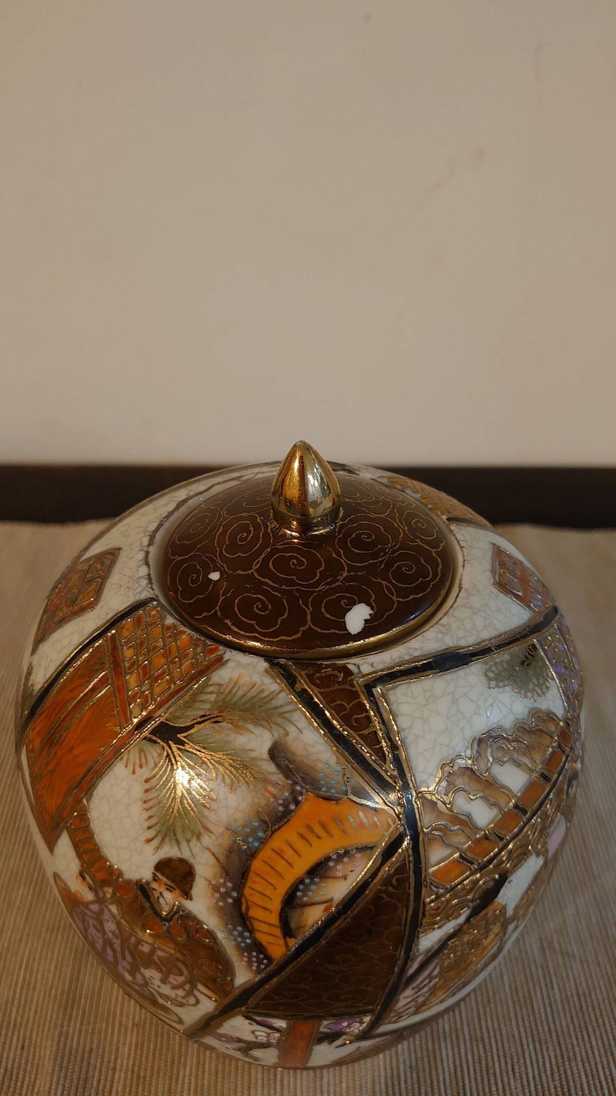 Satsuma Urn   16cm Tall And 11.5cm In Diameter   Very Good Condition! photo buy