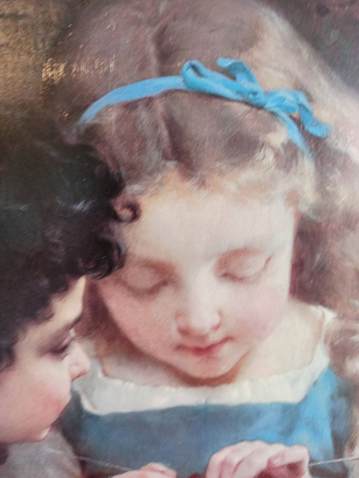 A Vintage Framed Print Of The Artwork Of Emile Munier In 1874. 'A Special Moment'. Very Large. Very Good To Excellent Condition. photo furniture