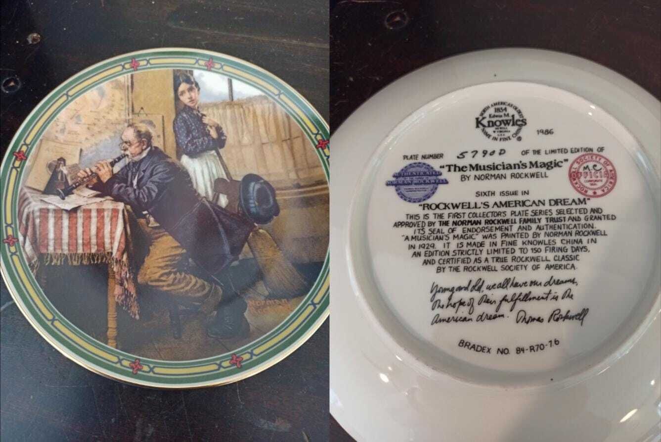 Collection Of 8 Norman Rockwell China Decorative Plates. Rockwell Society Of America. Limited Edition. Excellent Condition. photo for sale