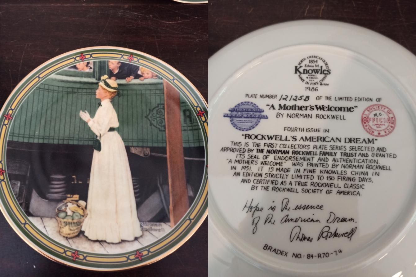 Collection Of 8 Norman Rockwell China Decorative Plates. Rockwell Society Of America. Limited Edition. Excellent Condition. photo Home Decor