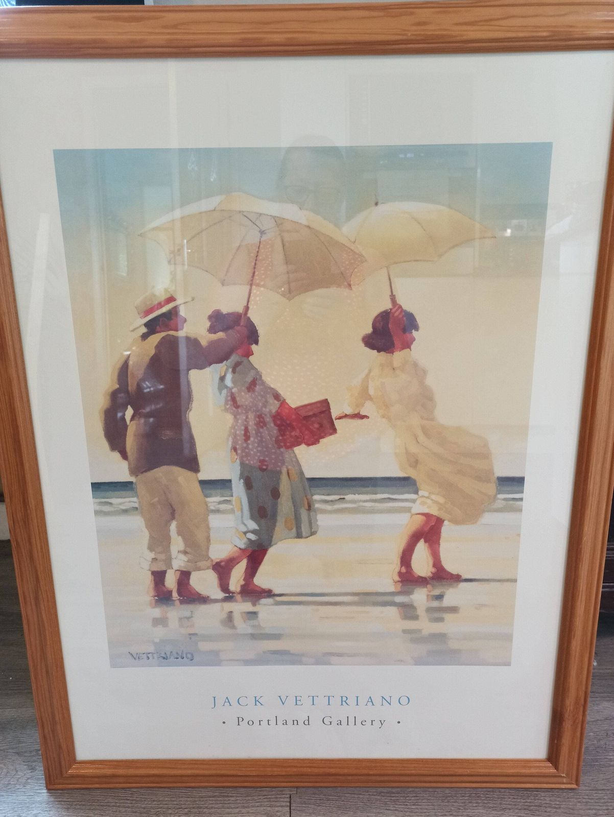 Jack Vettriano Framed Print. 'The Picnic Party'. Excellent Condition. 87.5cm X 67.5cm Including Frame. Portland Gallery. photo furniture