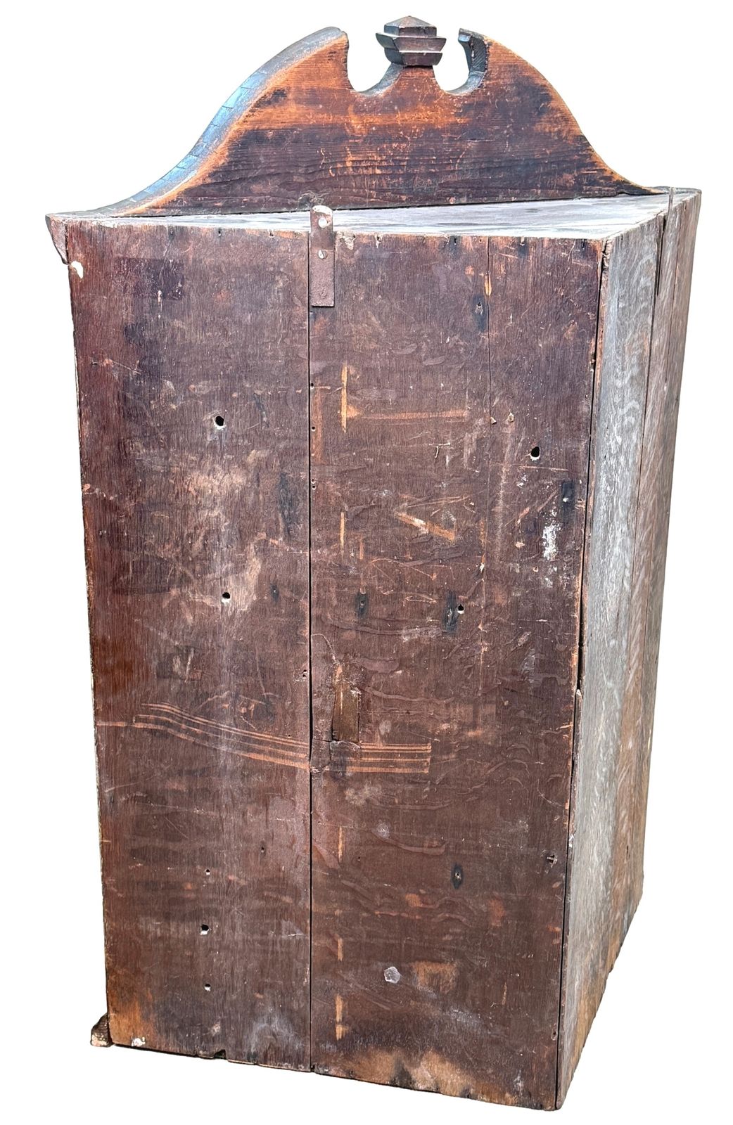 photo for sale Queen Anne Burr Walnut Hanging Corner Cupboard (England, Circa 1710)