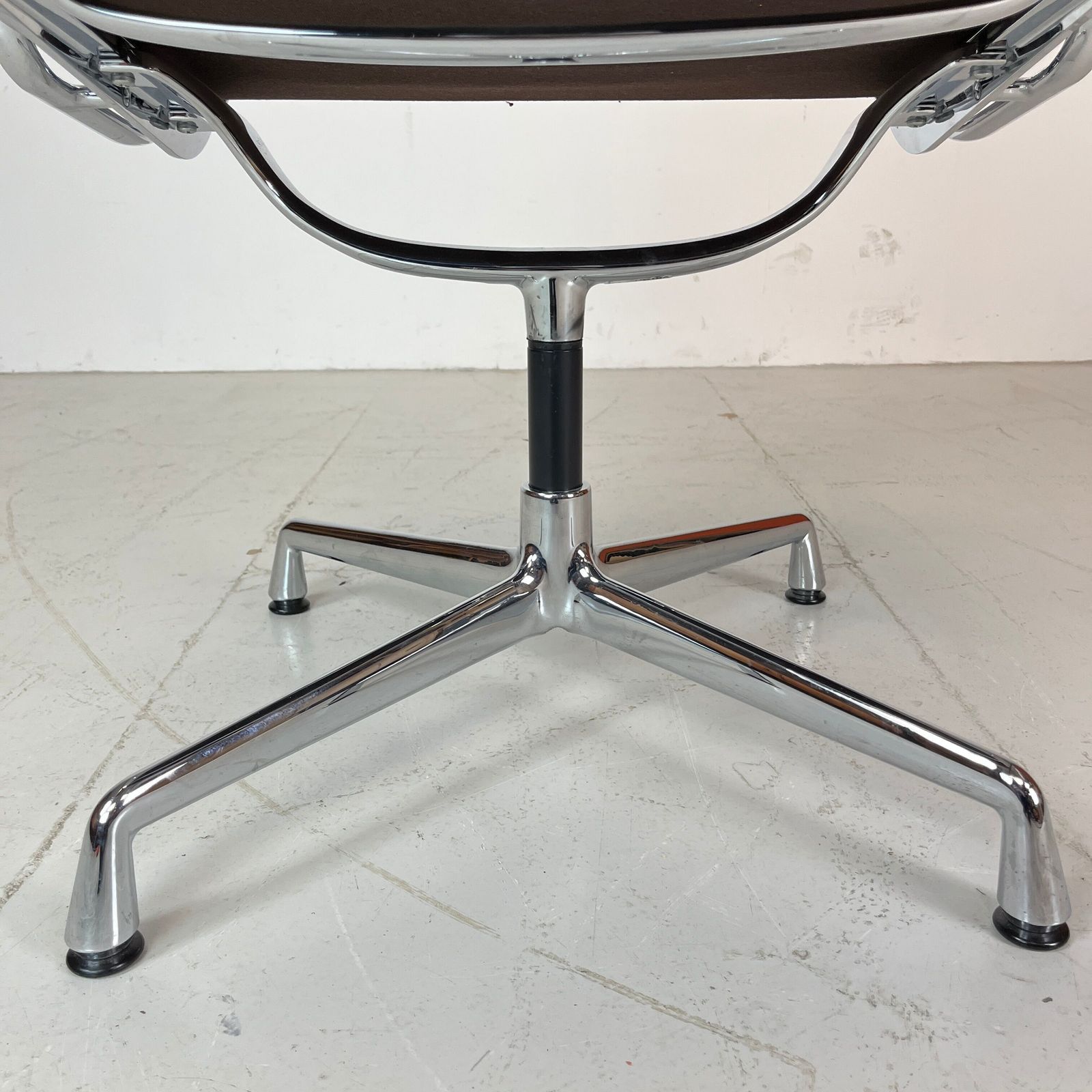photo for sale Eames Vitra For Herman Miller Brown Leather Soft Pad Group Chair