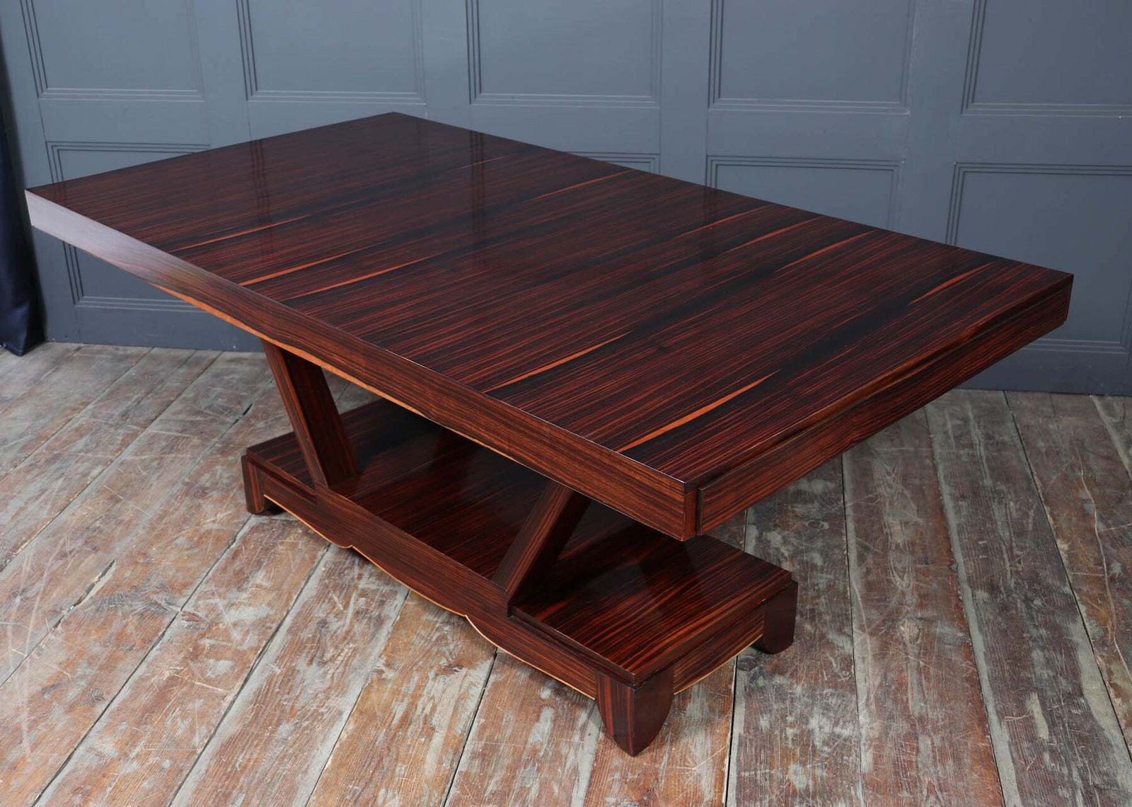 photo vinterior Art Deco Macassar Ebony Dining Table C.1930
