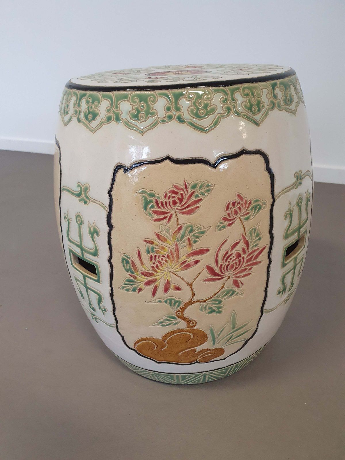 photo furniture Set Of 2 Porcelain Chinoiserie Garden Stools