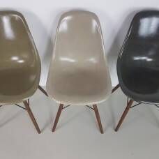 Herman Miller Eames Dsw Side Chairs In Gray   Umber / Gray / Greige / Parchment photo buy
