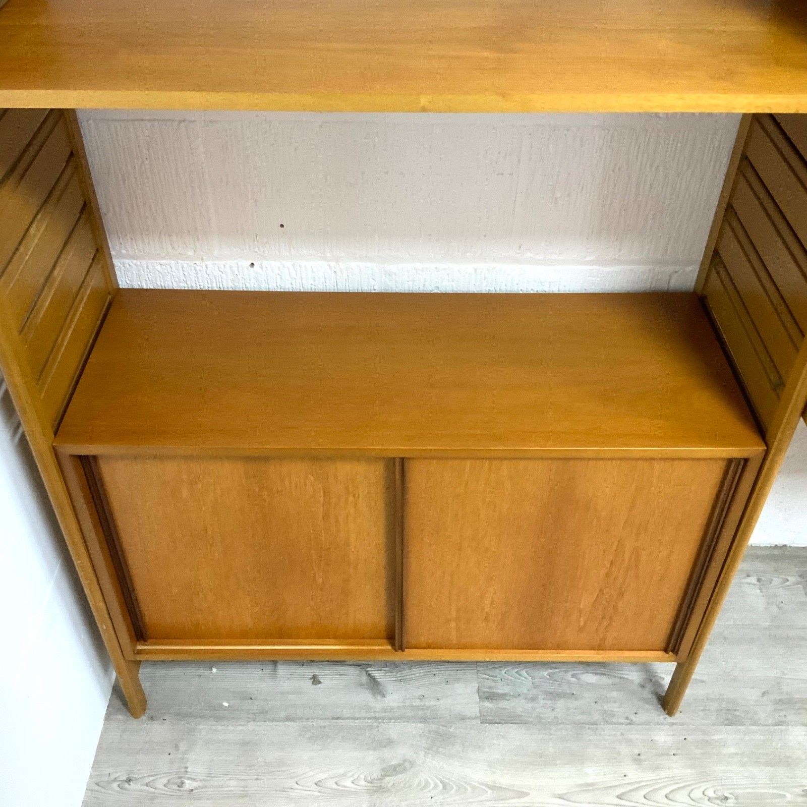 Vintage Staples Ladderax 2 Bay Modular Shelving Unit System Bookcase Teak 60s photo buy