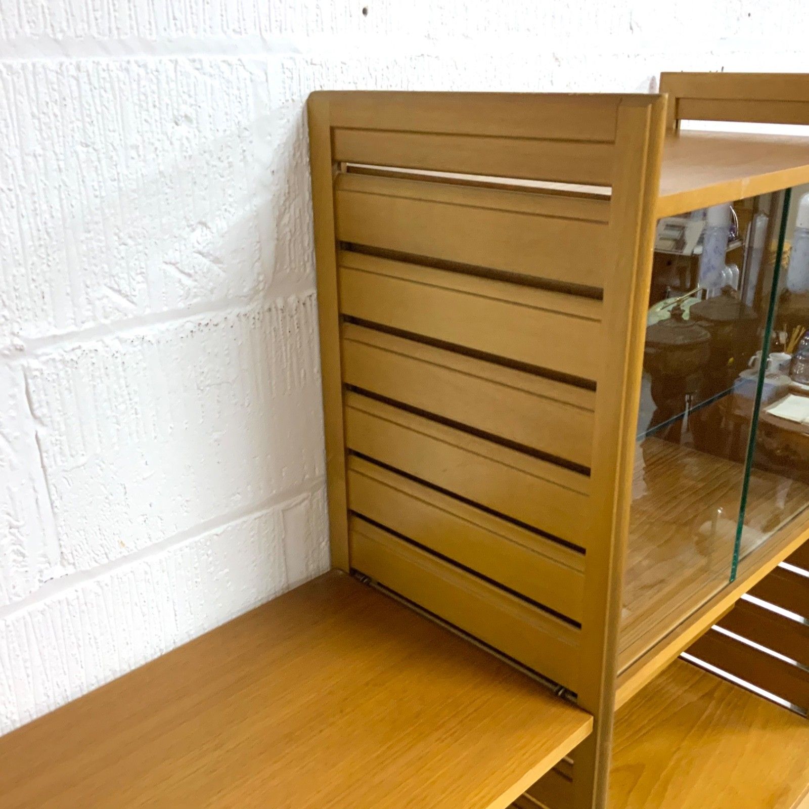 Furniture Vintage Staples Ladderax 2 Bay Modular Shelving Unit System Bookcase Teak 60s photo