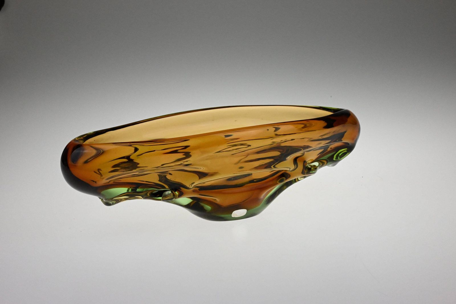 Jan Beranek Skrdlovice Glass Jardiniere Bowl, Glass Bowl, Art Glass Bowl, Vintage Glass Bowl, Antique Glass Bowl, Antique Bowls, Czech Glass photo furniture