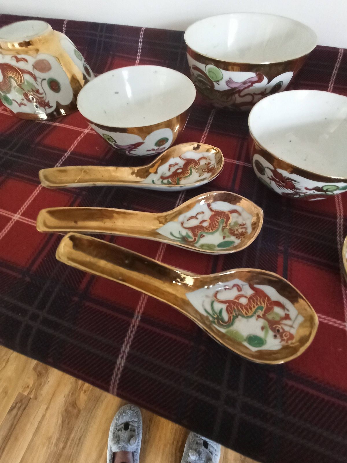 Collection Of Japanese Wares. Rice Bowls, Finger Bowls, Rice Spoons. 11 Pieces. photo 60.0