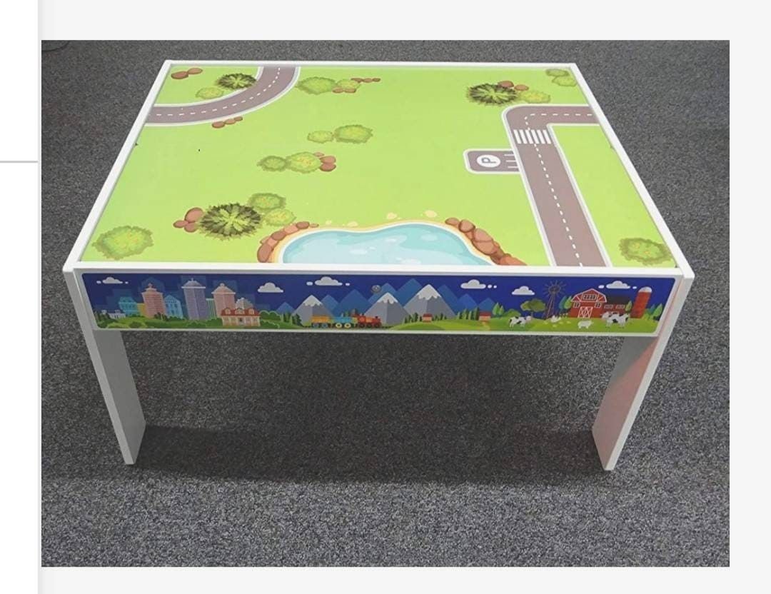 Toytopia 75 Piece Wooden Train Table. Suitable For Children 36 Months. photo vinterior