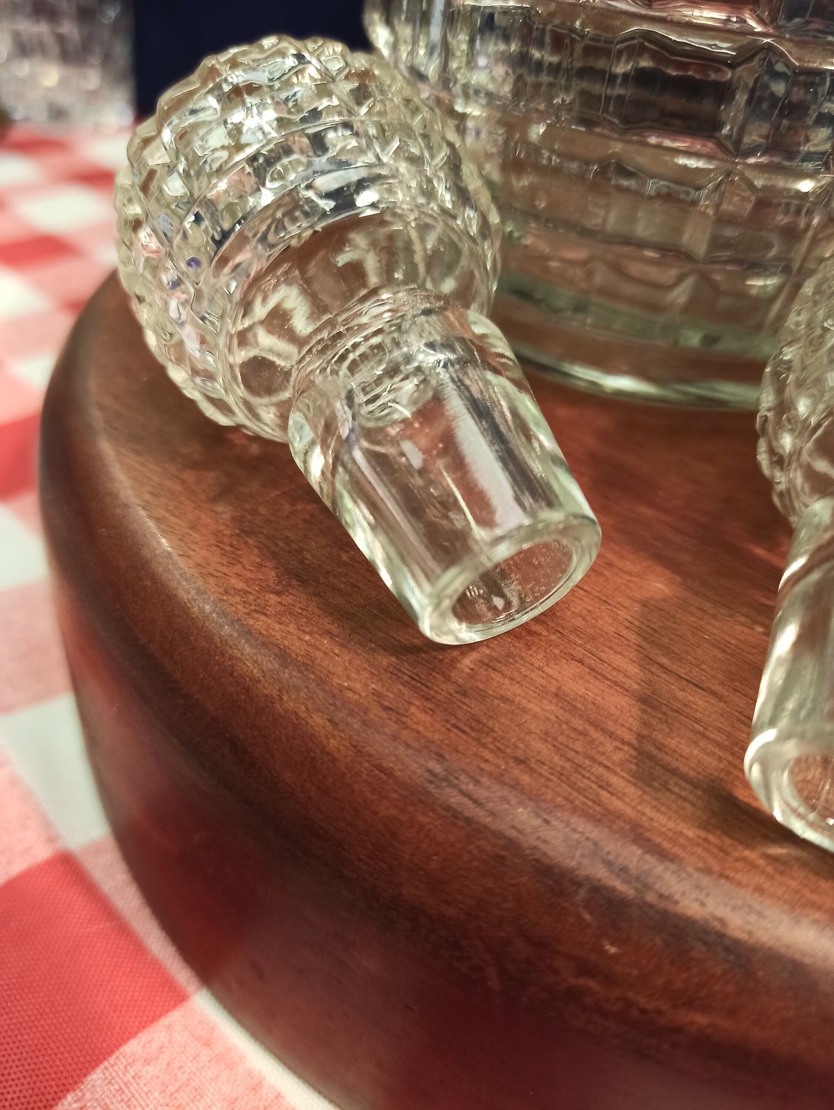 Set Of Two Carafe Decanters. C1940s. Very Good Condition. photo vintage