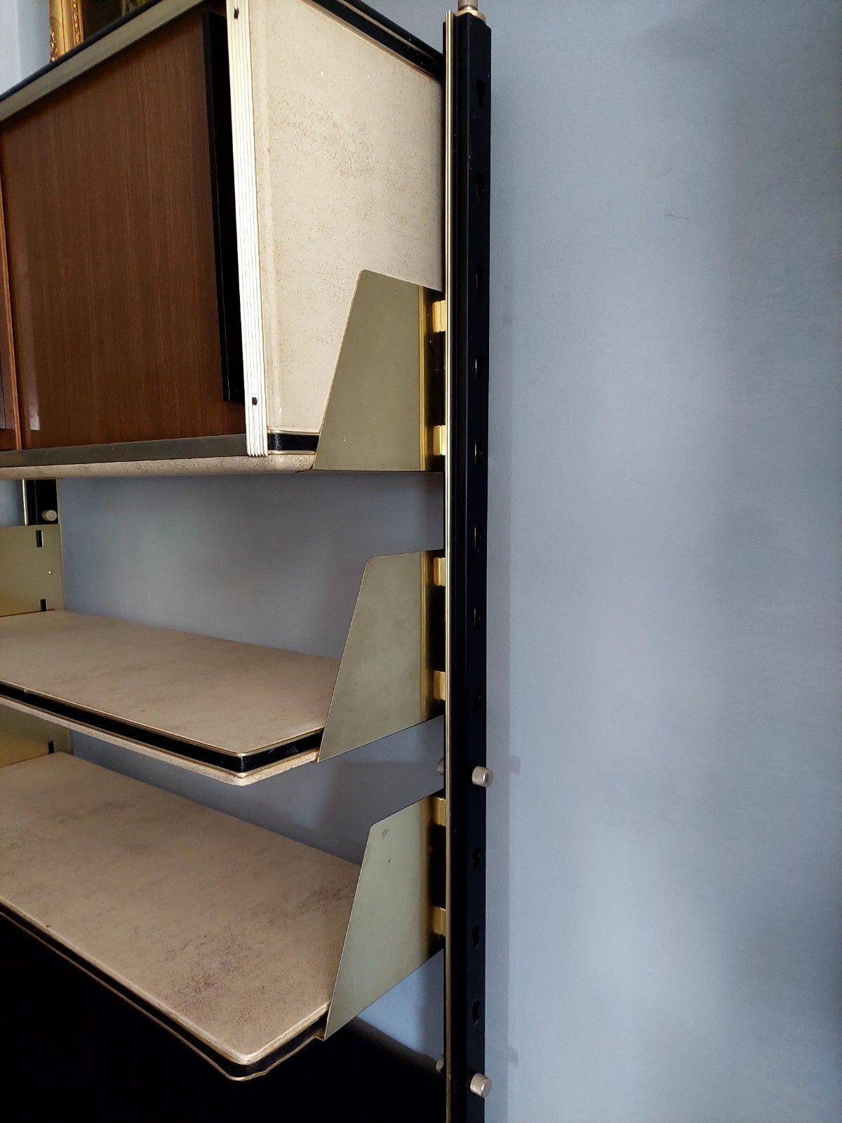 Umberto Mascagni Bookcase With Sliding Doors Design 50s photo vinterior