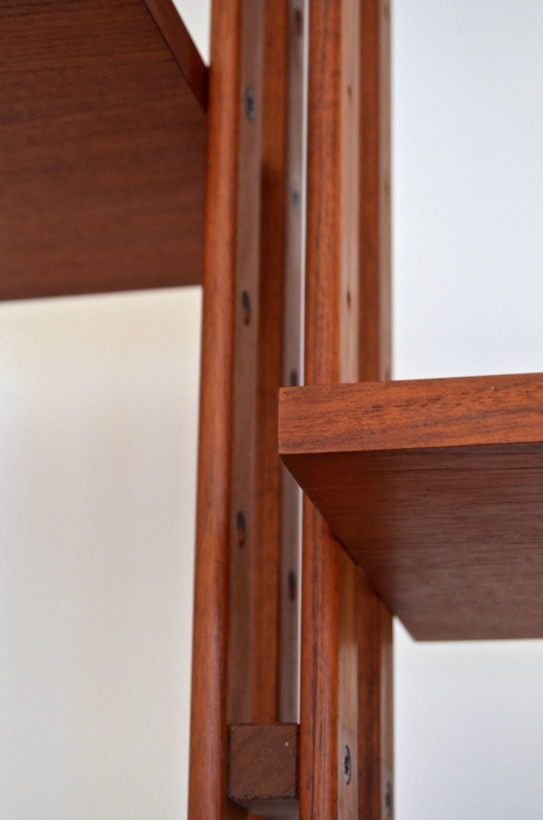 Furniture Vintage Midcentury Franco Albini For Poggi  Italian Floor To Ceiling Infinito Bookcase In Teak, 1950s. Modern / Retro / Scandinavian. photo