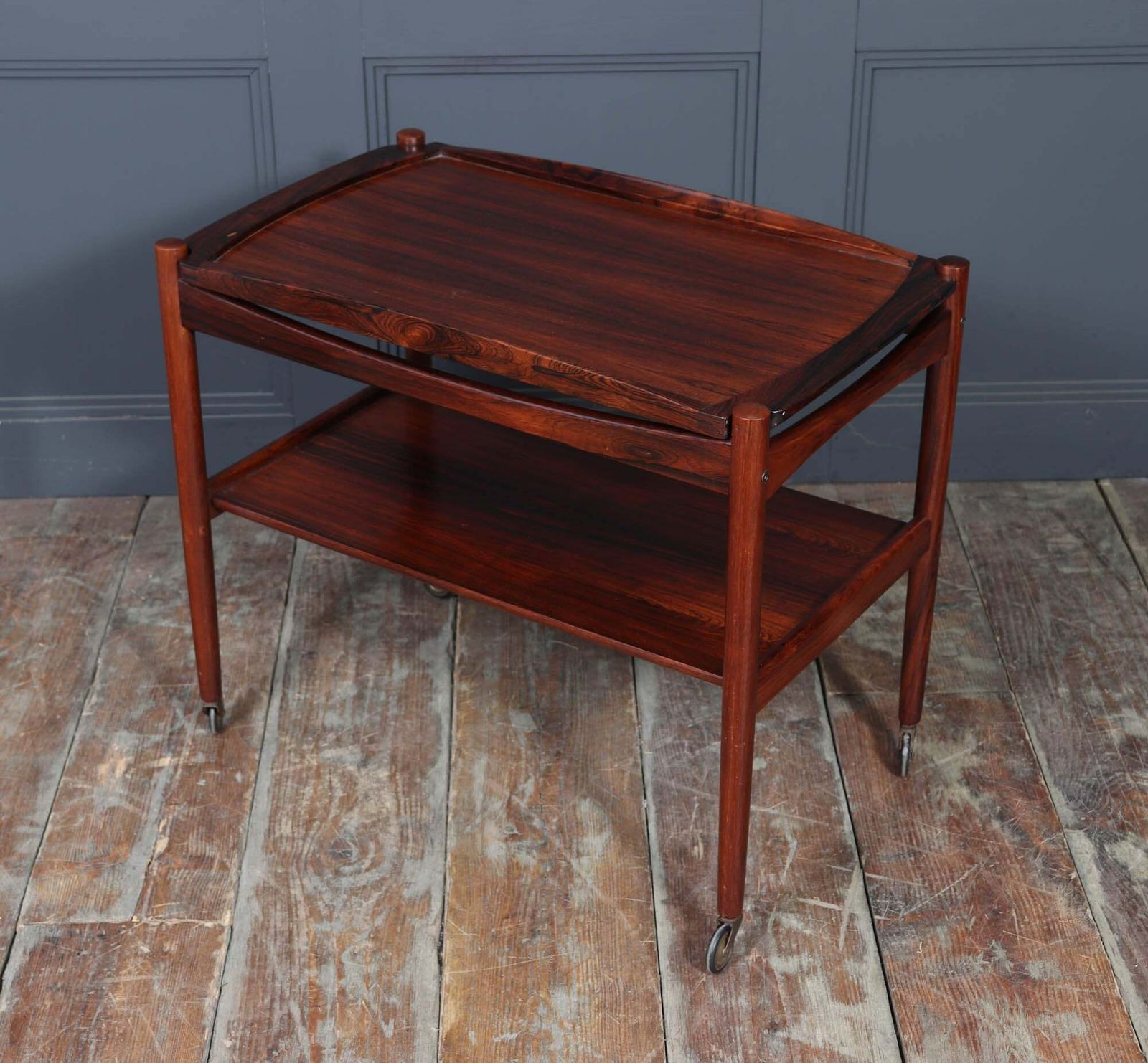 750.0 Mid Century Danish Rosewood Drinks Trolley, 1960s photo