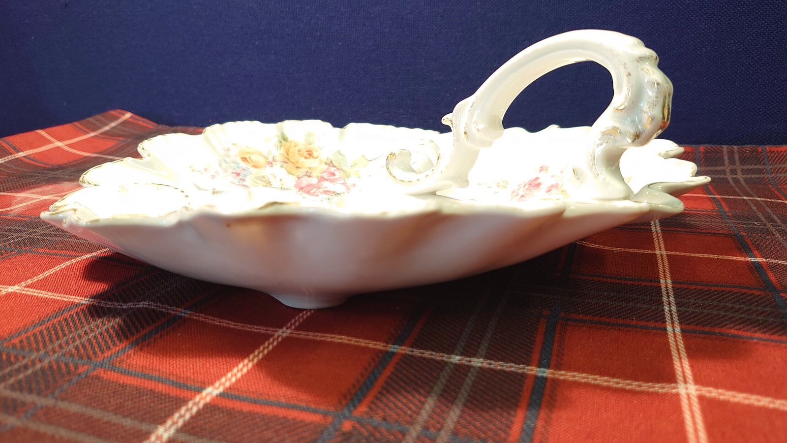 Antique Porcelain Triple Compartment Bowl With Handle. Czech   Haas & Czjzek   Good Condition   1833 1873   Rare Piece photo vintage