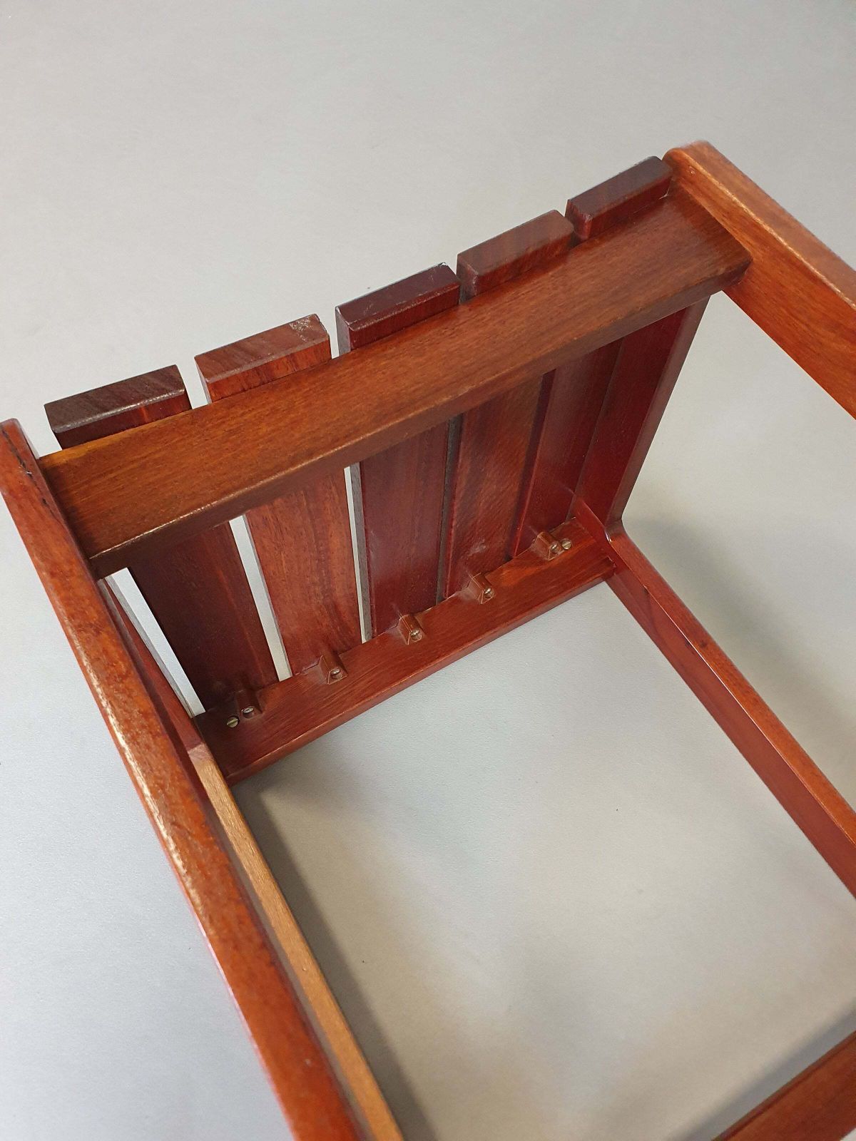 photo for sale 3 X Stool Meranti 70s. Height 71 Cm / Wide 42 Cm / Depth 40 Cm