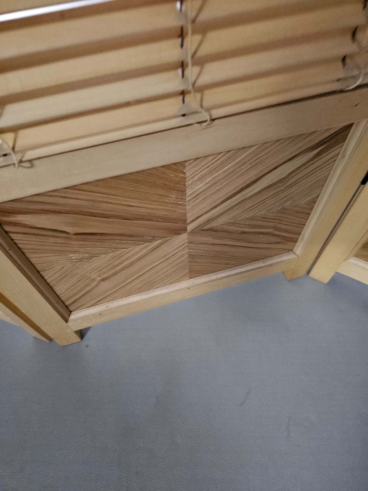 Room Divider French Blonde Beech Louvered Screen Room Divider, 1960s photo vintage