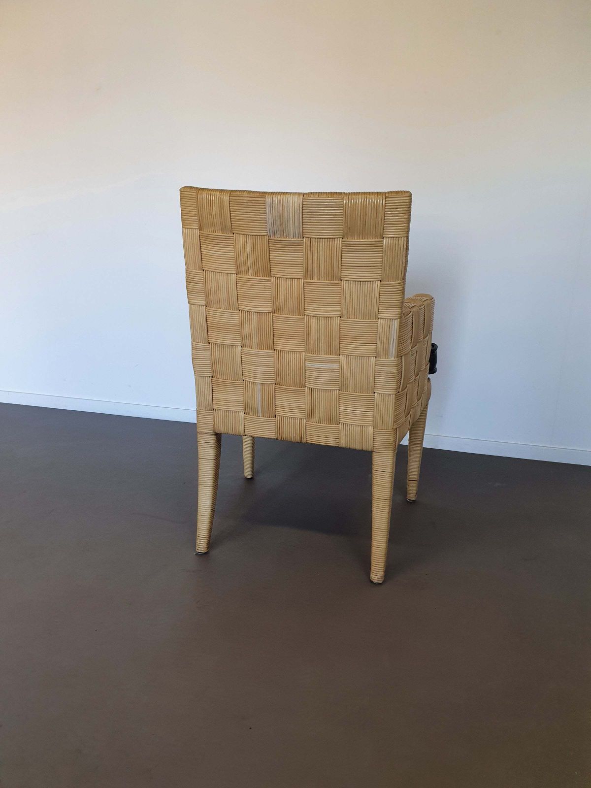 Furniture Donghia Block Island Chairs With Original Leather Seats By John Hutton photo