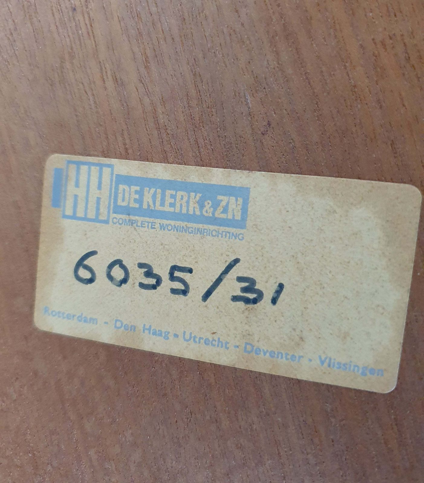 Rare Desk H.H. De Klerk & Zn 1960's With Original Attributes And Insert Trays. H H De Klerk And Sons photo for sale
