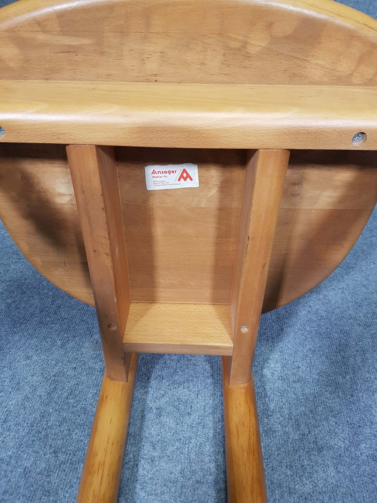 Logo.Human 4 X Chair, Made In Solid Maple By Ansager Møbler, Denmark. Danish Craftsmanship, Marked With Stamp. photo buy