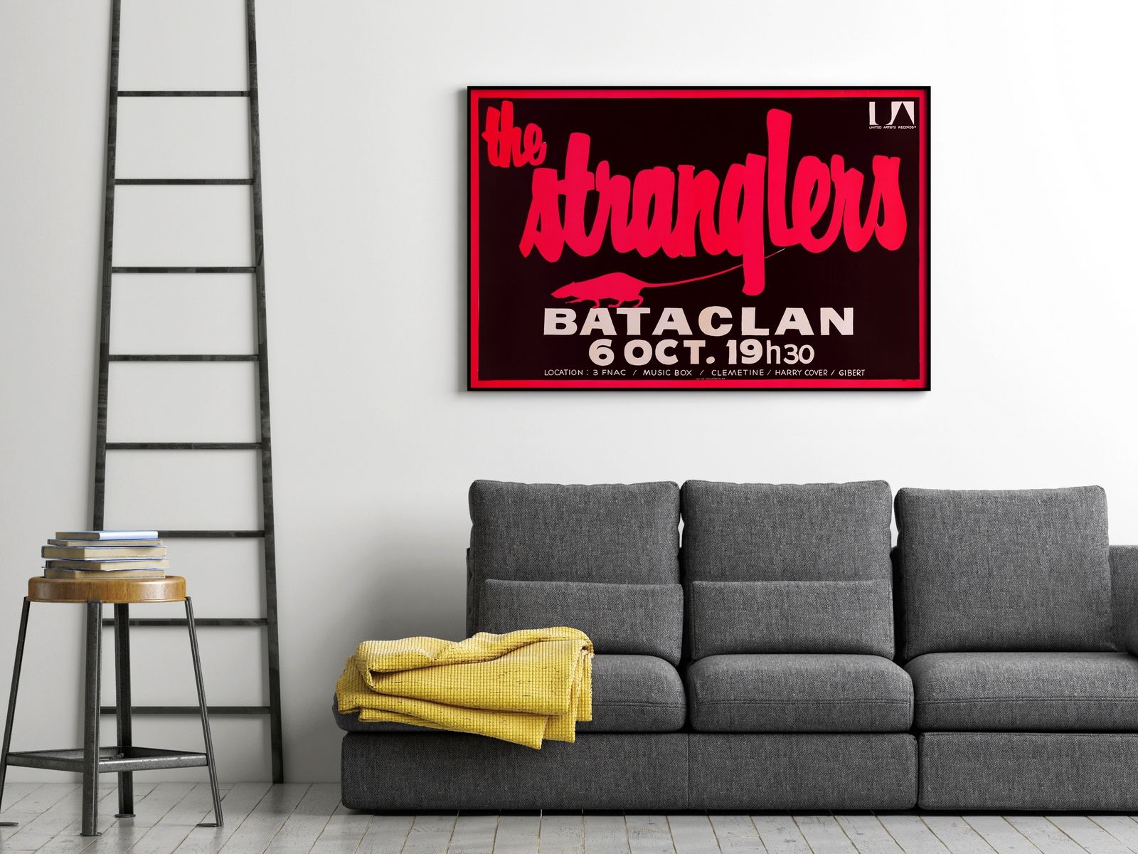 The Stranglers Original Vintage Concert Poster, Bataclan, Paris, 1978 photo for sale