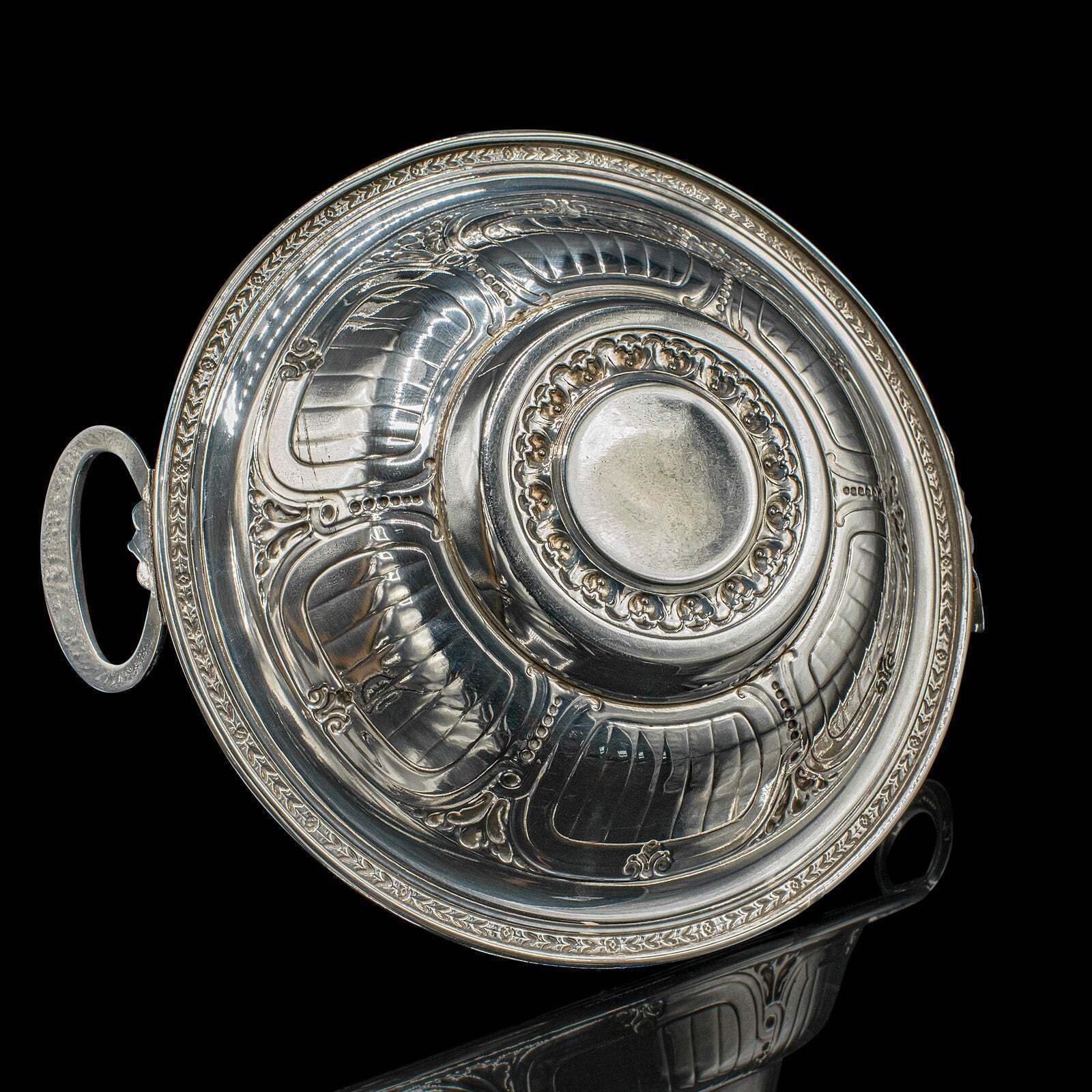 Antique Bonbon Dish, English, Silver Plate, Serving Bowl, Edwardian, Circa 1910 photo for sale