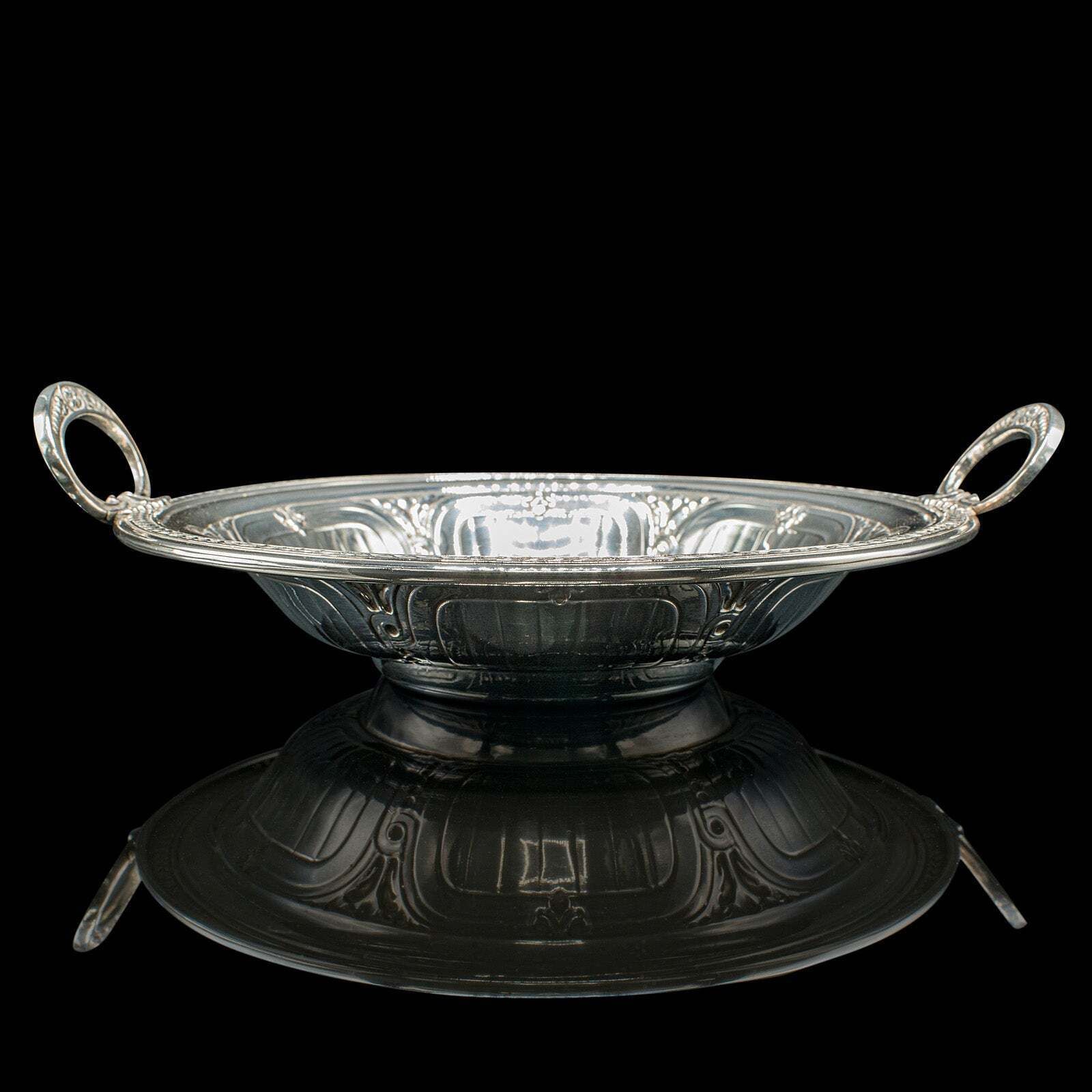 Antique Bonbon Dish, English, Silver Plate, Serving Bowl, Edwardian, Circa 1910 photo vintage