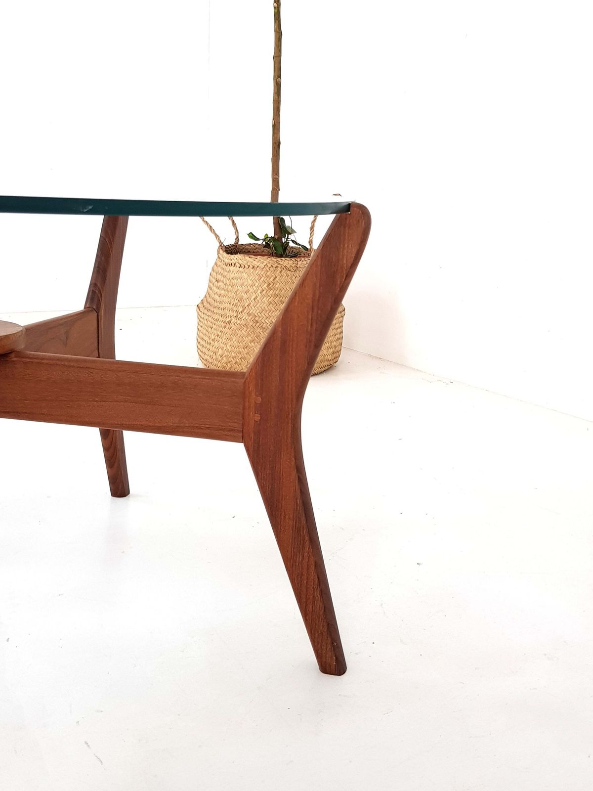 Mid Century Glass Coffee Table photo for sale