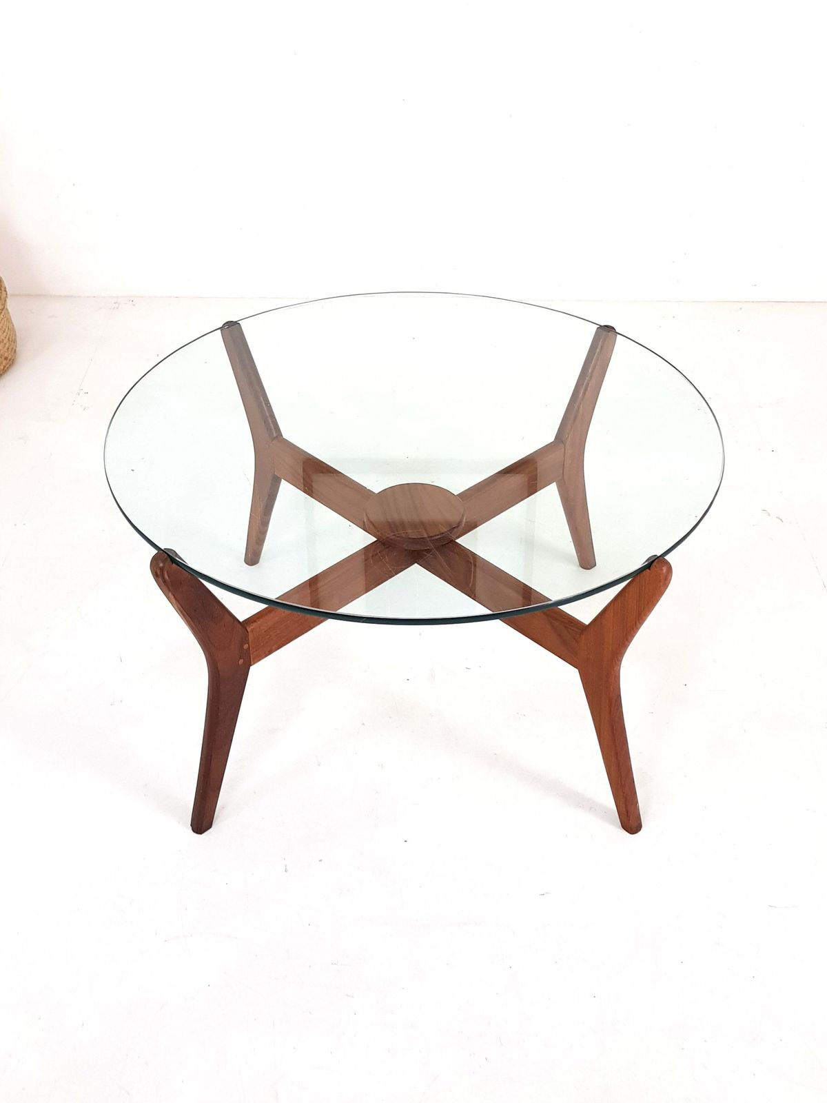Mid Century Glass Coffee Table photo Furniture