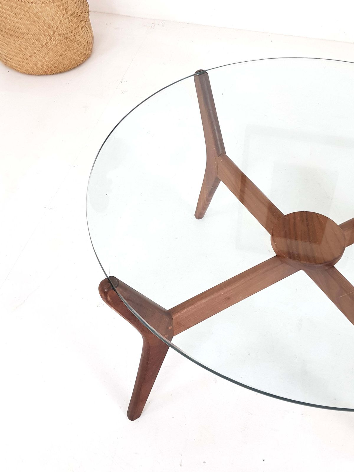 Mid Century Glass Coffee Table photo vinterior