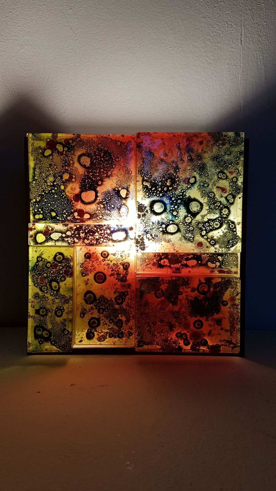 3 X Raak Coloured Glass Wall Sconces Lamps Willem Van Oyen. photo buy