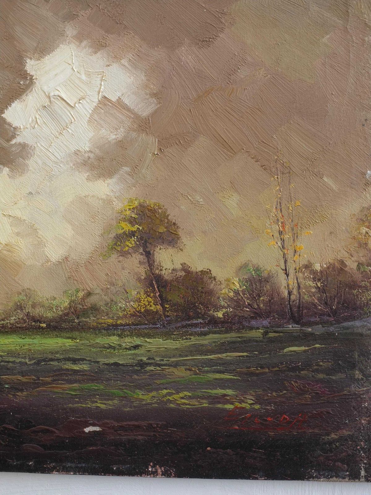 Landscape Oil Painting On Canvas | 1950s photo 405.0