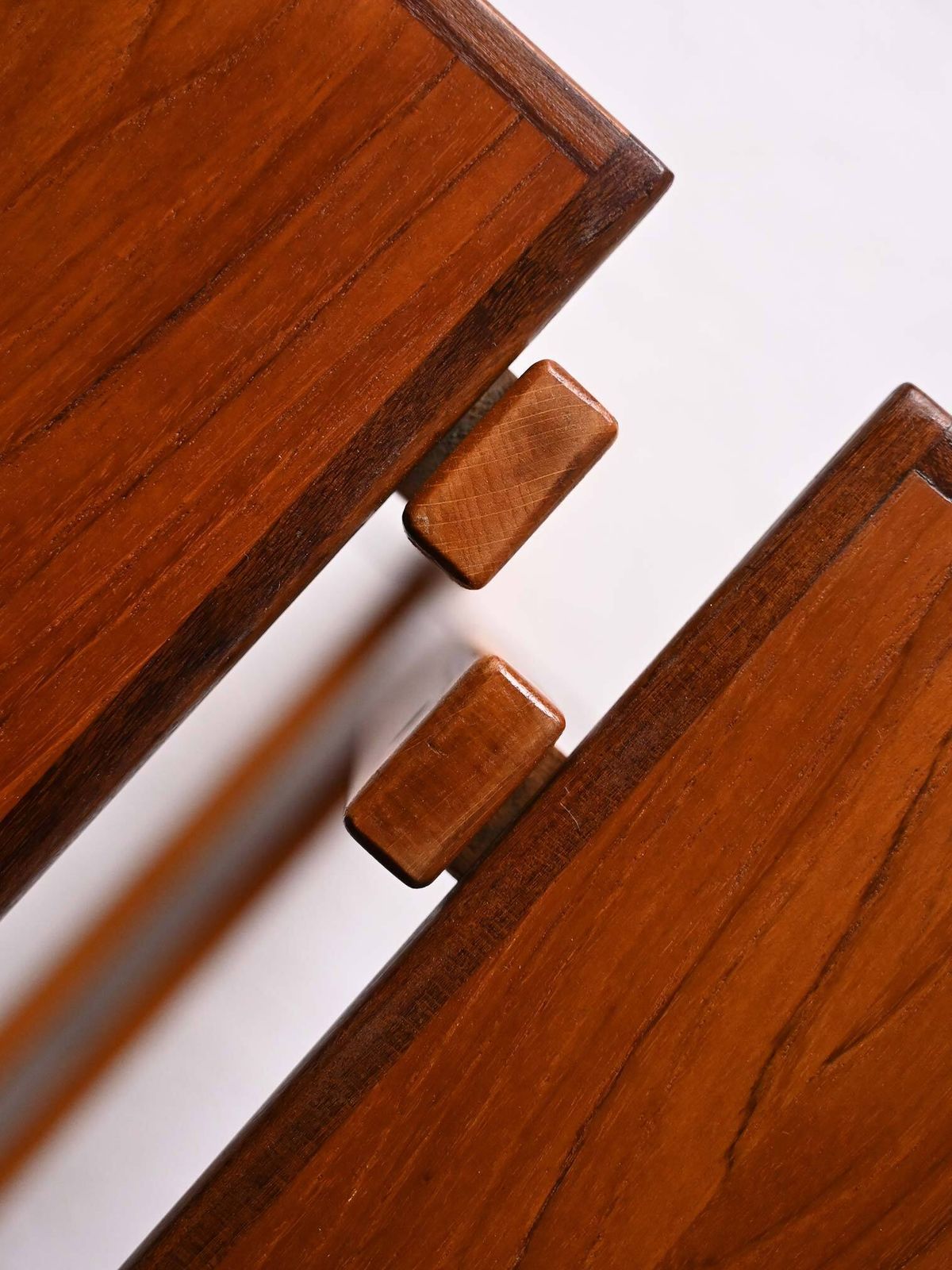 Pair Of Vintage Scandinavian Teak And Beech Coffee Tables photo vintage
