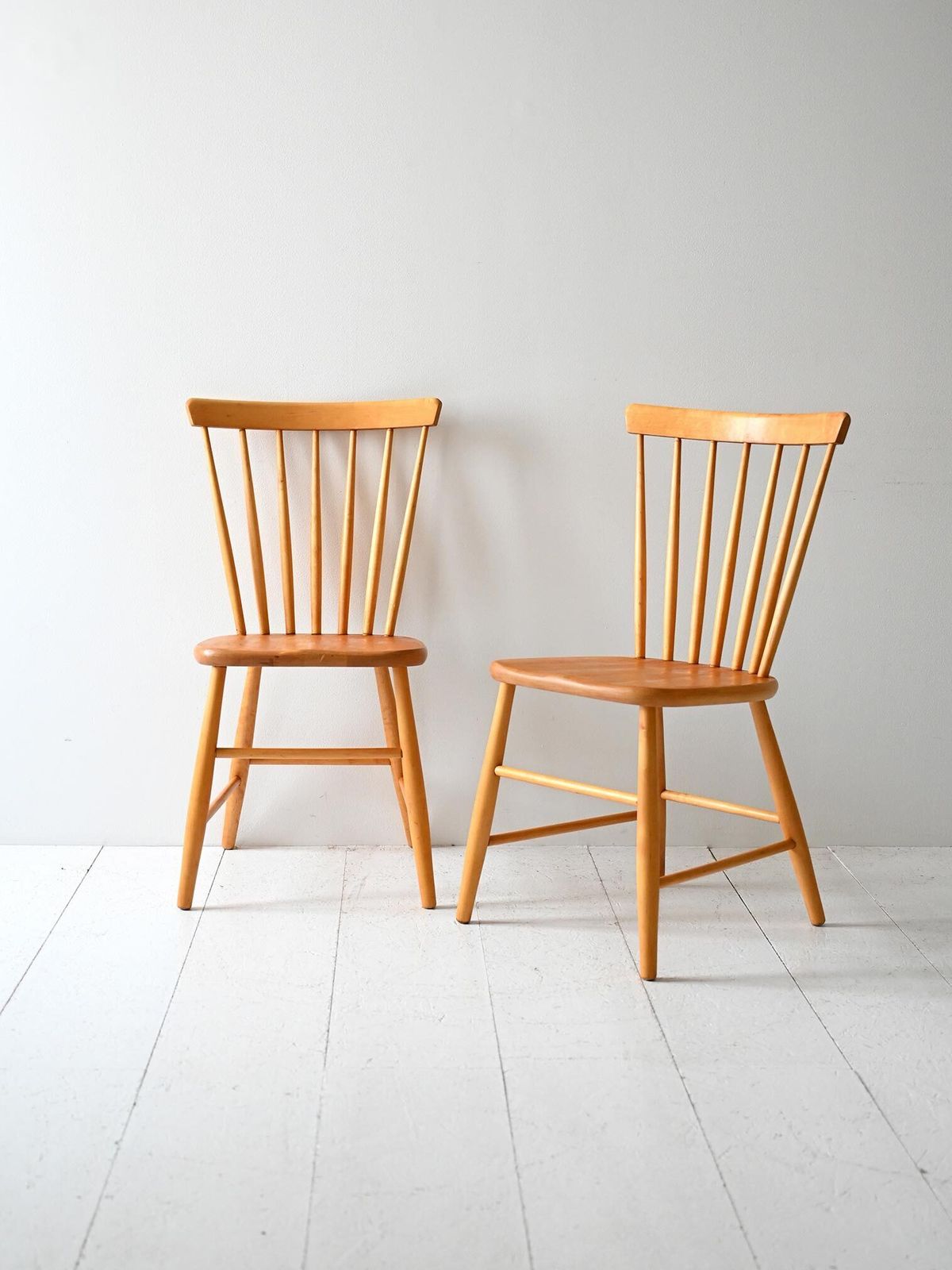 Pair Of Vintage Scandinavian Chairs, Pinstolar Model