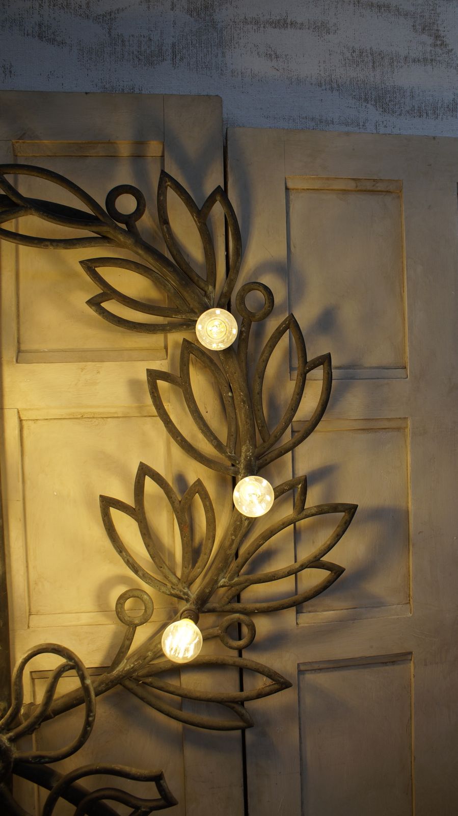 Antique Copper Architectural Element Wall Light photo vintage