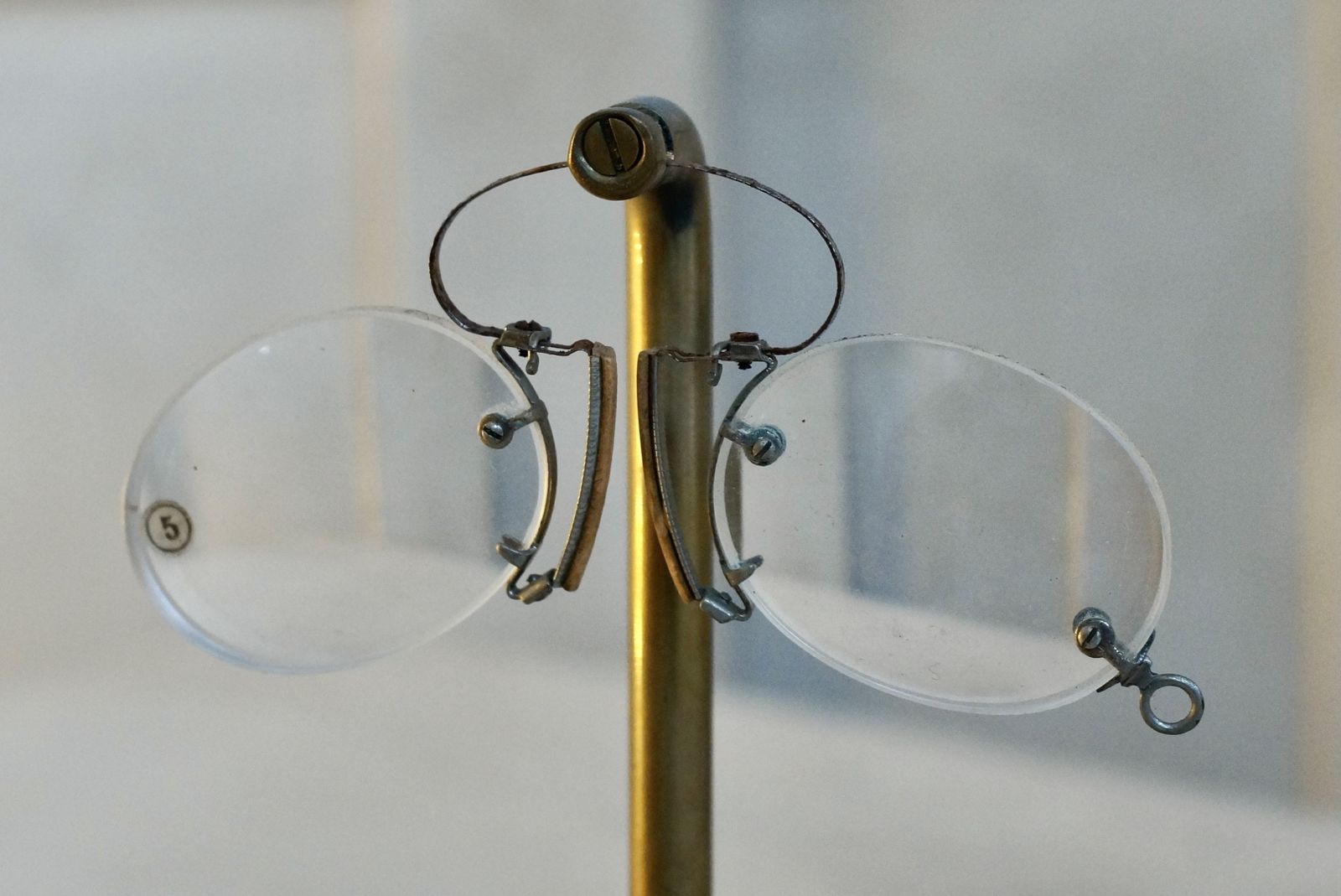 Antique Pince Nez Glasses On Stand photo furniture