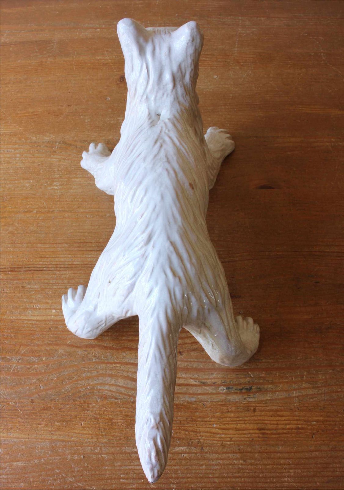 Bavent Terracotta Cat Figure. French Folk Art Pottery Roof Tile Feline. photo buy