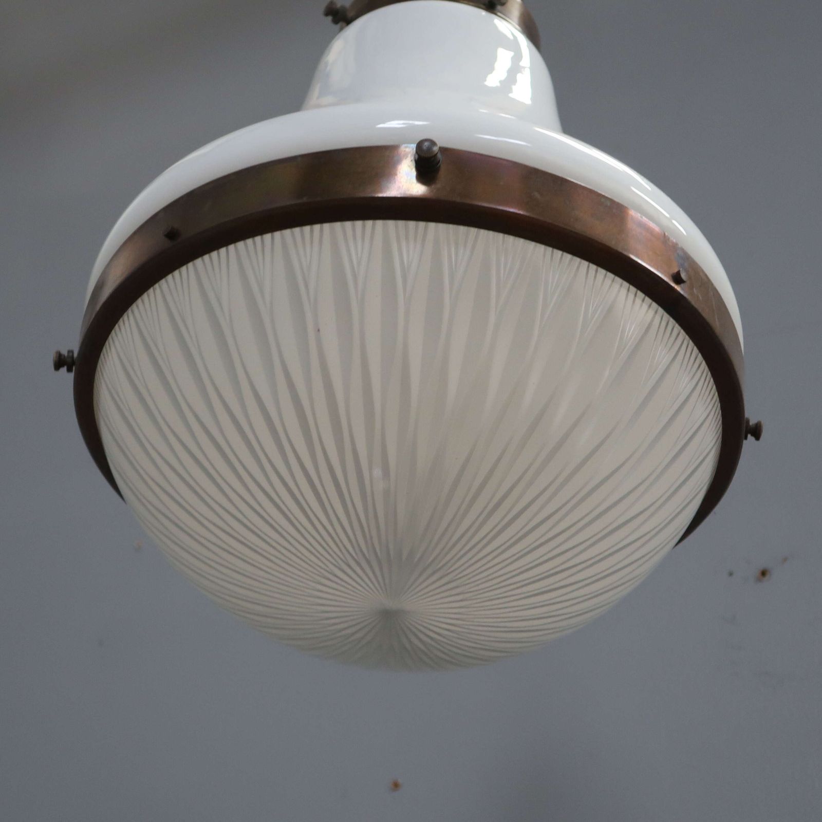 Two Tone 'Asteroid' Opaline Glass Pendant Light photo furniture