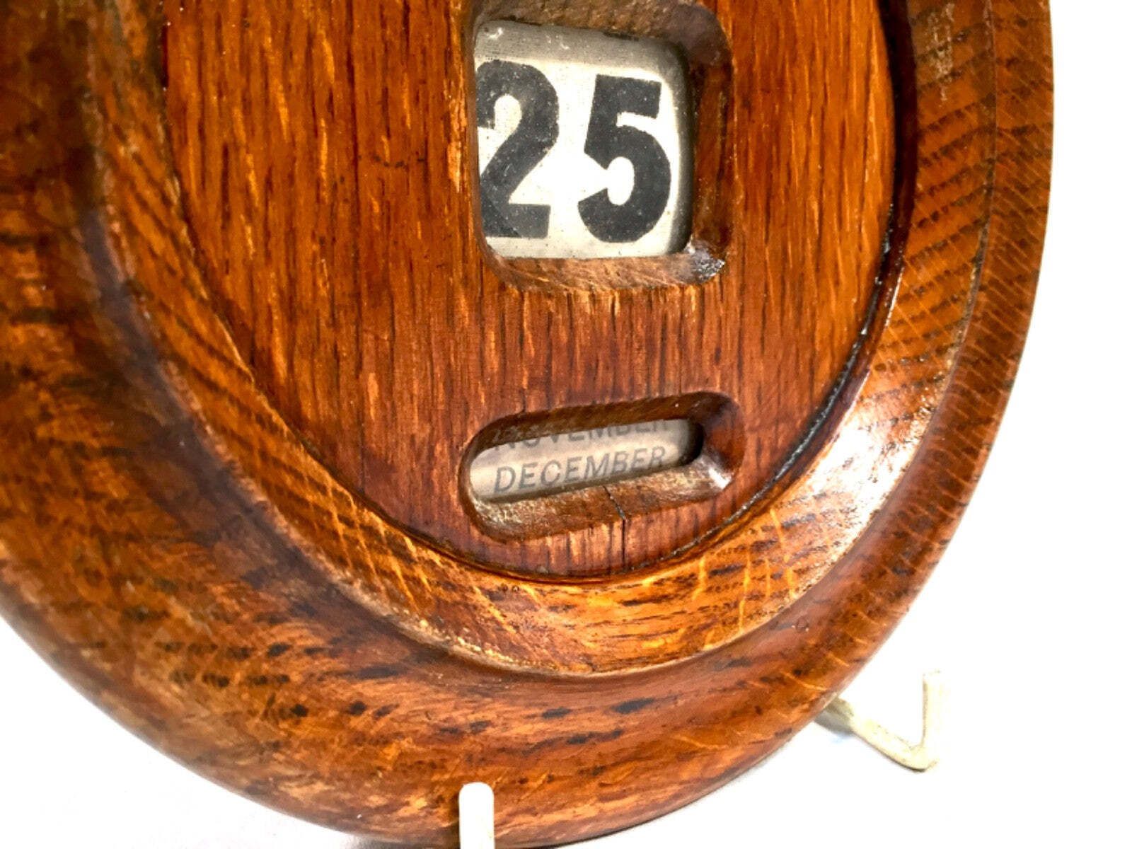 Antique Wooden Oak Office Wall Hung Art Deco Perpetual Calendar C.1930 / Working photo 229.0