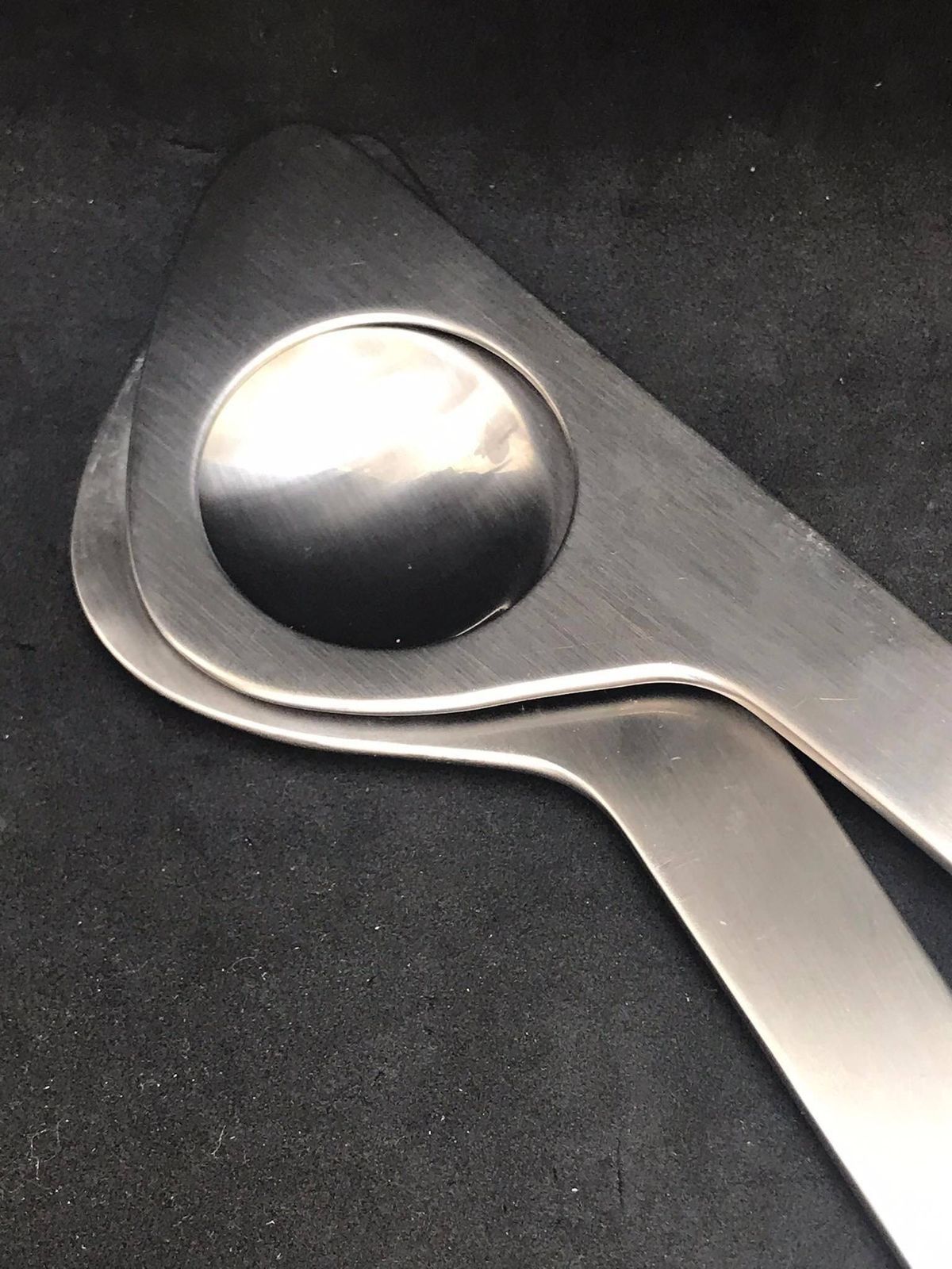 Salad Servers Arne Jacobsen Salad Cutlery Original 1960s Stelton Polished Danish Design Pasta Flatware Salad Cutlery Scandinavian Design photo vintage